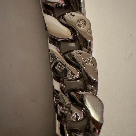 AUTHENTIC LOUIS VUITTON LV 18 CHAIN LINK CUBAN NECKLACE VIRGIL ABLOH MEN MP2770
